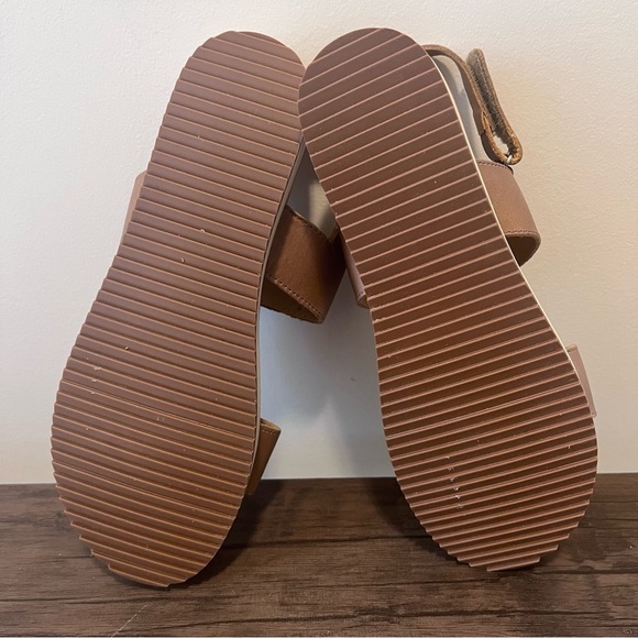 Anthropologie Nisolo Women's Tan Leather Go-To 'Flatform' Sandals Size 8.5 - Picture 13 of 15